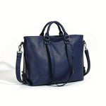 Fashion Classic Vintage Leather Tote Handbag with Versatile for Work and Travel