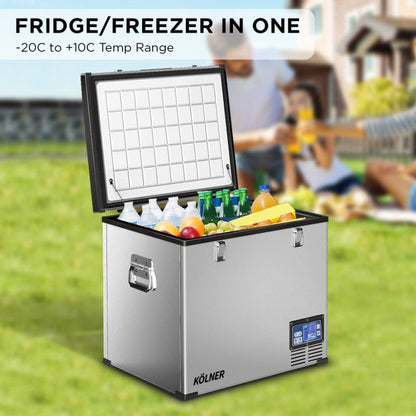 95l stainless steel portable fridge chest freezer
