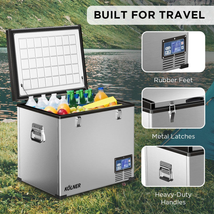 95l stainless steel portable fridge chest freezer