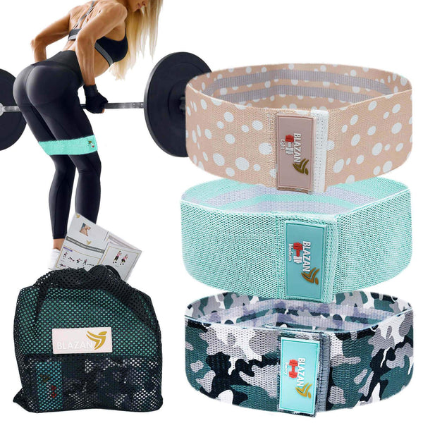  Set of 3 Non-Slip Booty Bands for Hip Circle Workout