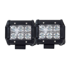 Pair 4" Cree Led Work Light Bar Flood Beam Offroad Lamp