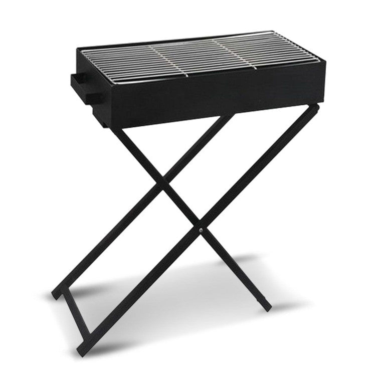 Foldable charcoal bbq grill - adjustable height