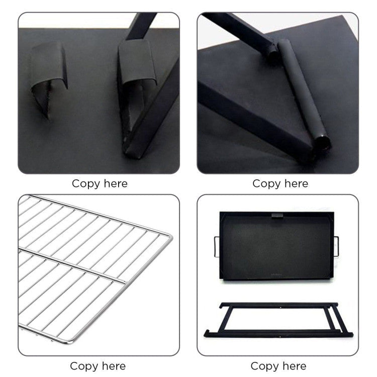 Foldable charcoal bbq grill - adjustable height