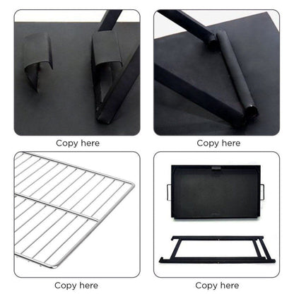 Foldable charcoal bbq grill - adjustable height