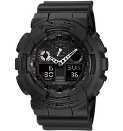 Casio G-Shock Analogue/Digital Mens Black Watch GA100-1A1 GA-100-1A1DR