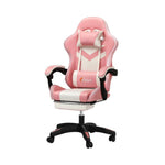 Gaming Chair 7 RGB LED 8 Points Massage Racing Recliner Office Computer