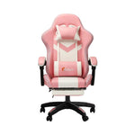 Gaming Chair 7 RGB LED 8 Points Massage Racing Recliner Office Computer