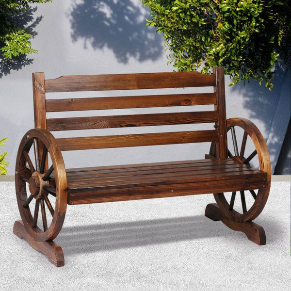  Garden Bench Wooden Wagon Seat Outdoor Chair Lounge Patio Furniture