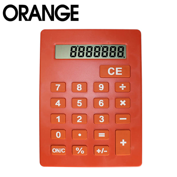  Jumbo Calculator Large Size Display Home Office Desktop Big Buttons Orange