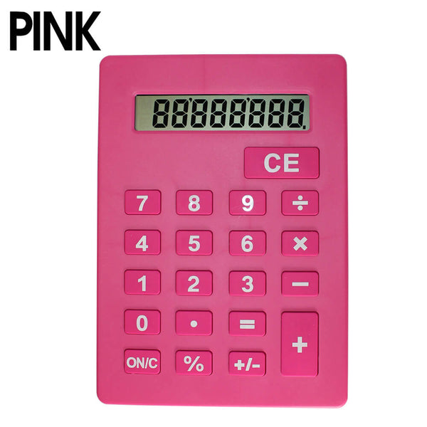  Jumbo Calculator Large Size Display Home Office Desktop Big Buttons Pink