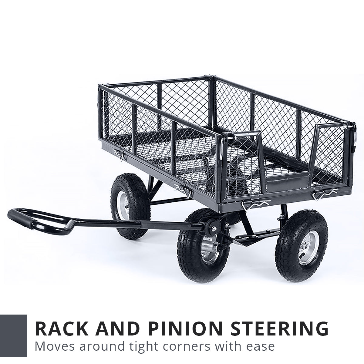 Garden Cart with Mesh Liner Lawn Folding Trolley Hammer