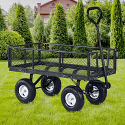 Garden Cart with Mesh Liner Lawn Folding Trolley Hammer