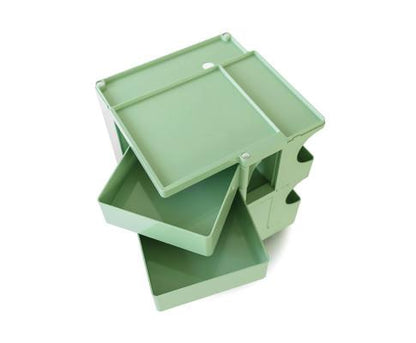 Green stylish Boby Trolley Storage Bedside Table Mobile Cart 3 Tier YE/OR/GR/GY/PK/WH