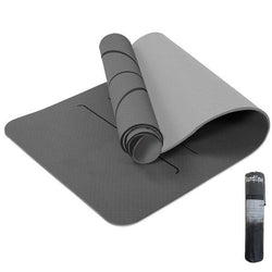 Grey Yoga Mat Exercise Workout Mats Fitnessm Mat For Home Workout Home Gym Extra Thick Large 6Mm