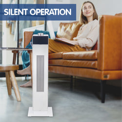 Electric tower heater 2000w white