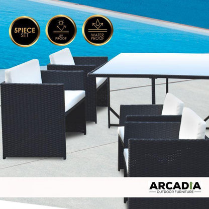 Heavy-duty waterproof 5 Piece Dining Table Set