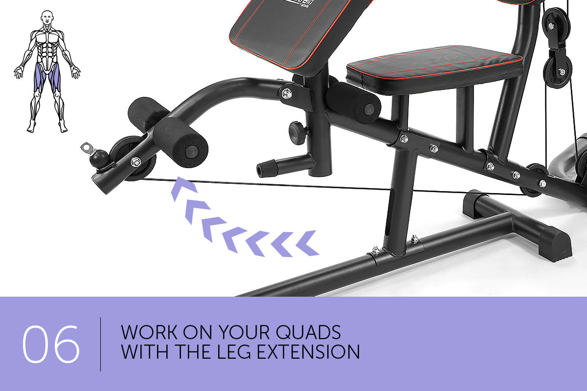 Powertrain MultiStation Home Gym - 45kg with Preacher Curls