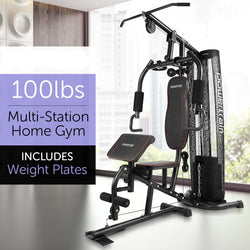 Powertrain MultiStation Home Gym - 45kg with Preacher Curls