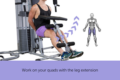 Home Gym Multi Station with 175lb Weights and Dumbbells