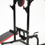Powertrain Multi Station Pull-up Chin-Up Tower with Exercise Bench