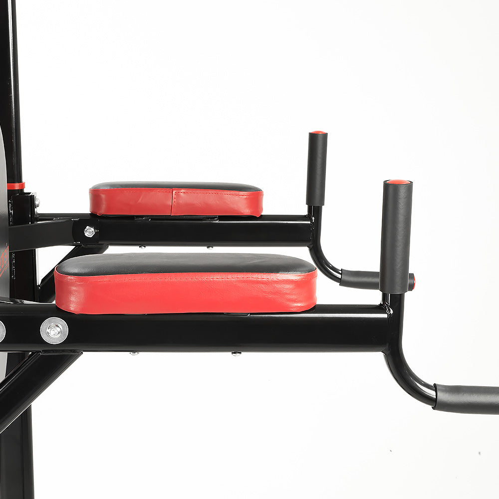 Powertrain Multi Station Pull-up Chin-Up Tower with Exercise Bench