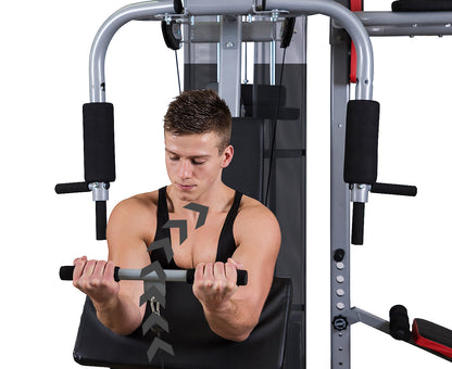 Powertrain Home Gym Multi Station Exercise 175lb Weights Dumbbells