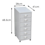 6 Tiers Steel Orgainer Metal File Cabinet With Drawers Office Furniture White