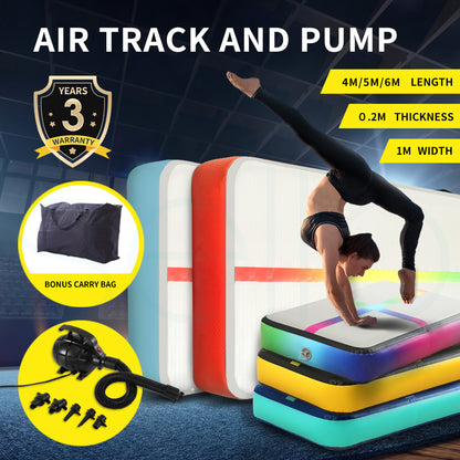 5x1M Air Track Inflatable Mat Airtrack Tumbling Electric Air Pump Gymnastics