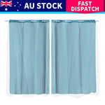2x Blockout Curtains Panels 3 Layers 140x230cm Turquoise