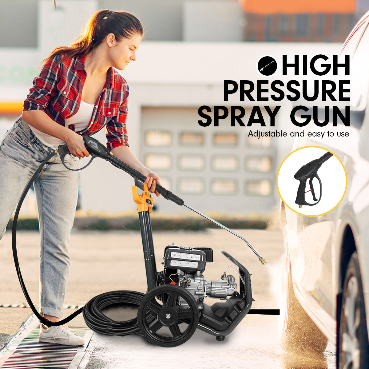 Kolner 7000 8HP 4800psi Petrol Engine High Pressure Washer Cleaner