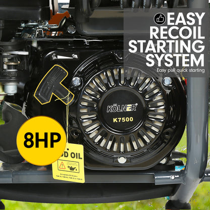 Kolner 7500 8HP 4800psi Petrol Engine Pressure Washer 30m Hose Cleaner