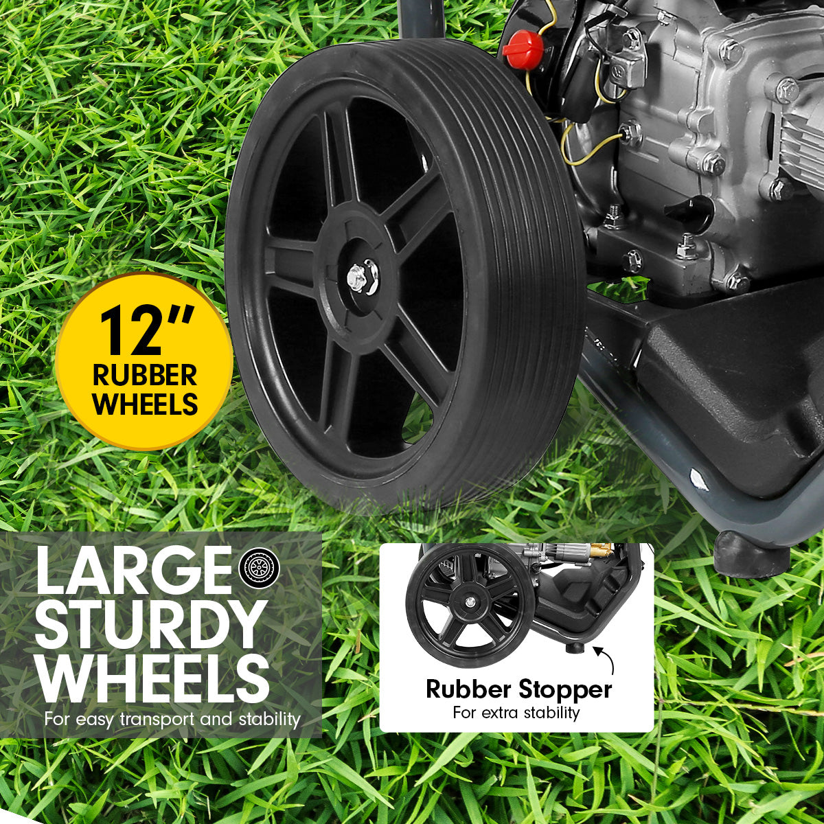 Kolner 7500 8HP 4800psi Petrol Engine Pressure Washer 30m Hose Cleaner