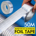 Reinforced Aluminium Foil Tape Insulation Heating Duct Silver 50mm x 50M