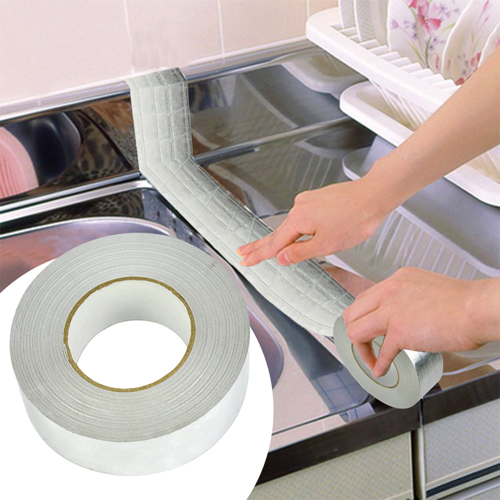 Reinforced Aluminium Foil Tape Insulation Heating Duct Silver 50mm x 50M