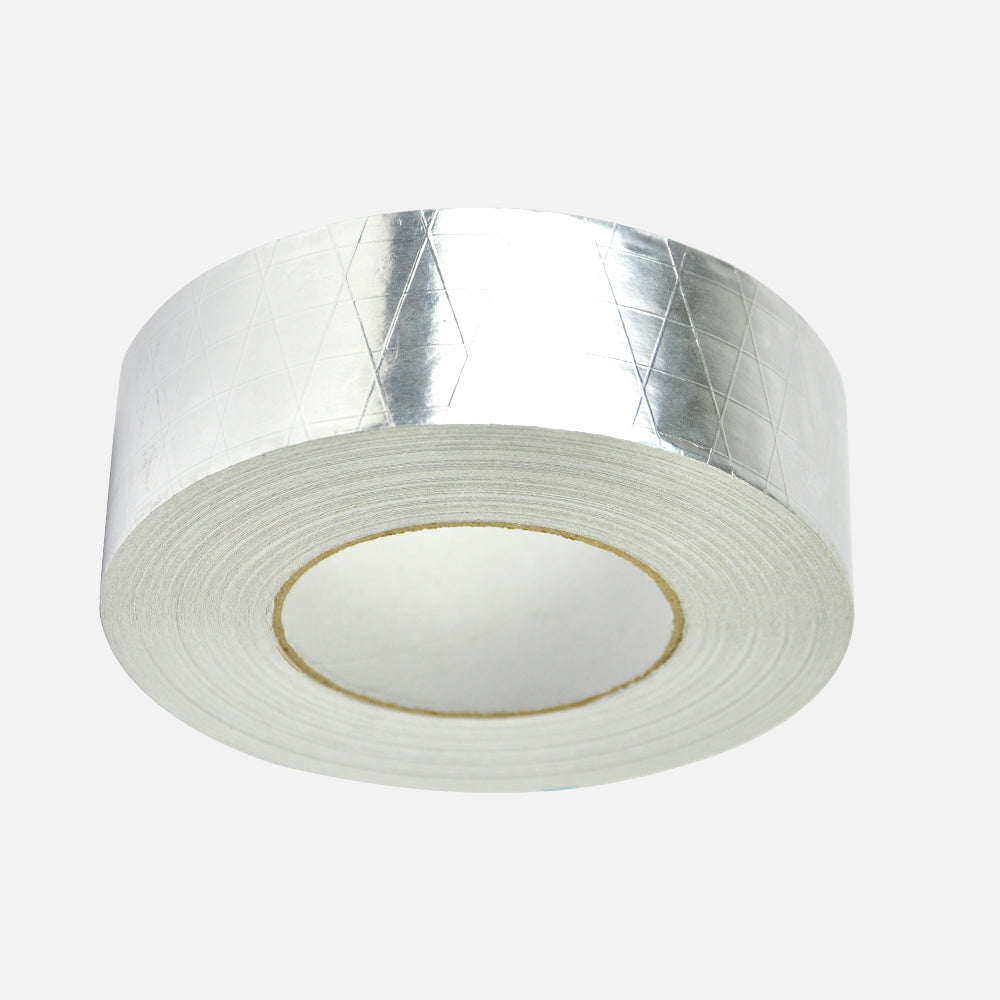 Reinforced Aluminium Foil Tape Insulation Heating Duct Silver 50mm x 50M