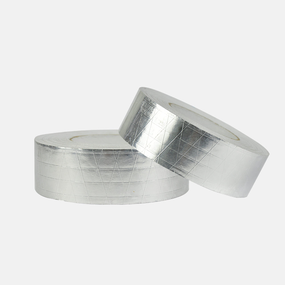 Reinforced Aluminium Foil Tape Insulation Heating Duct Silver 50mm x 50M