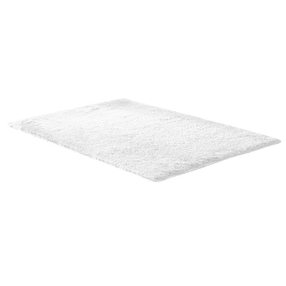 Designer Soft Shag Shaggy Floor Confetti Rug Carpet Home Decor 200x230cm White