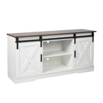 TV Cabinet Entertainment Unit Stand Wooden Table Sliding Barn Door