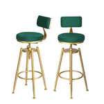 1x Bar Stools Kitchen Stool Chair Swivel Barstools Velvet Padded Seat