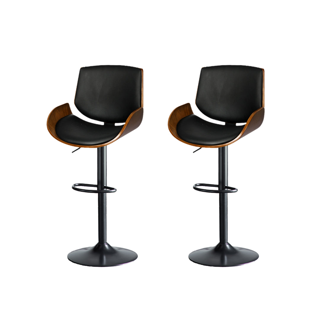 1x Bar Stools Kitchen Gas Lift Wooden Beech Stool Chair Swivel Barstools