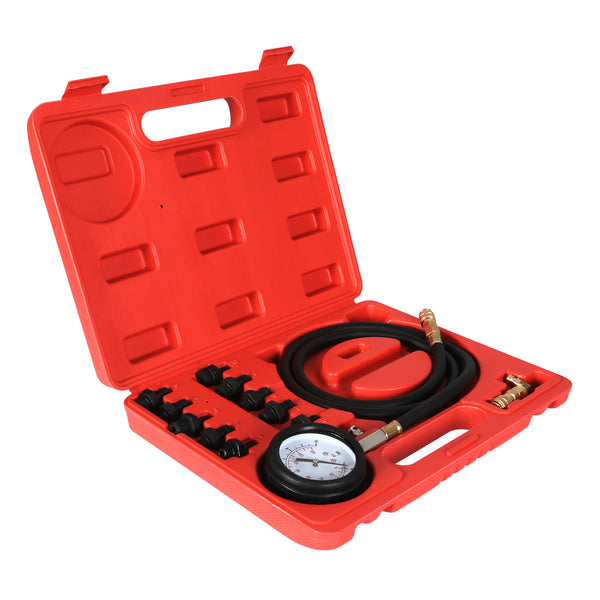  Engine Oil Pressure Tester Gauge Diagnostic Test Tools Automotive 12pcs Red