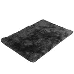 Floor Rug Shaggy Rugs Soft Large Carpet Area Tie-dyed 140x200cm Black