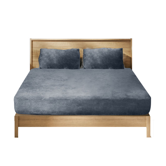 Fully elastic fitted sheet Double Size Dark Grey 
