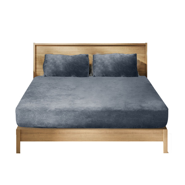  Fully elastic fitted sheet Double Size Dark Grey