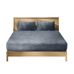 Fully elastic fitted sheet Dark Grey King 
