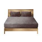 Ultrasoft Fitted Bed Sheet with Pillowcases Mink Queen