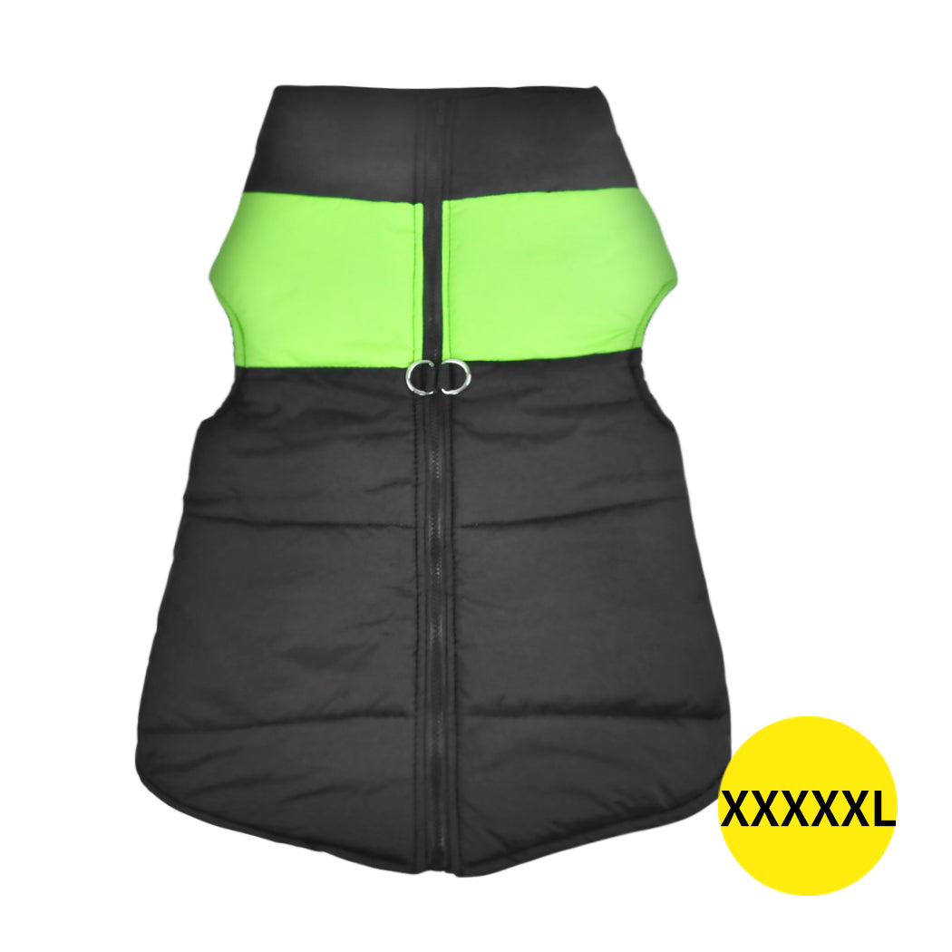 PaWz PaWz Dog Winter Jacket Padded  Pet Clothes Windbreaker Vest Coat 5XL Green