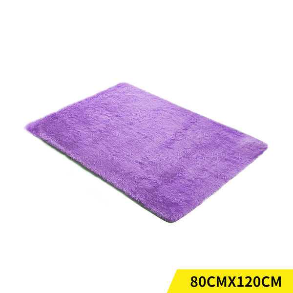  Designer Soft Shag Shaggy Floor Confetti Rug Carpet Home Decor 80x120cm Purple