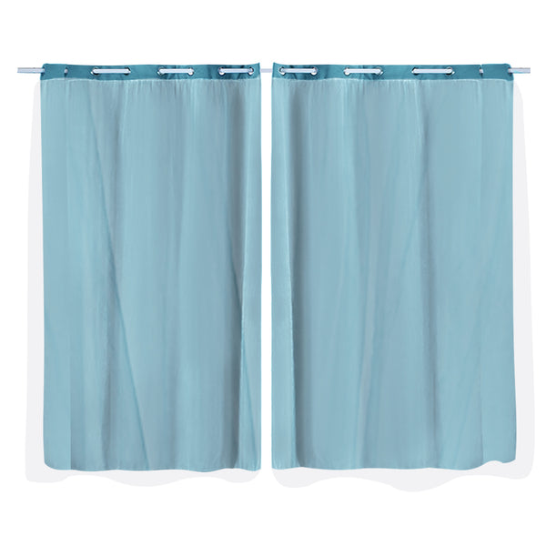  2x Blockout Curtains Panels 3 Layers 140x244cm Turquoise