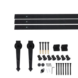 Sliding Barn Wood Door Hardware Kit Carbon Steel Single